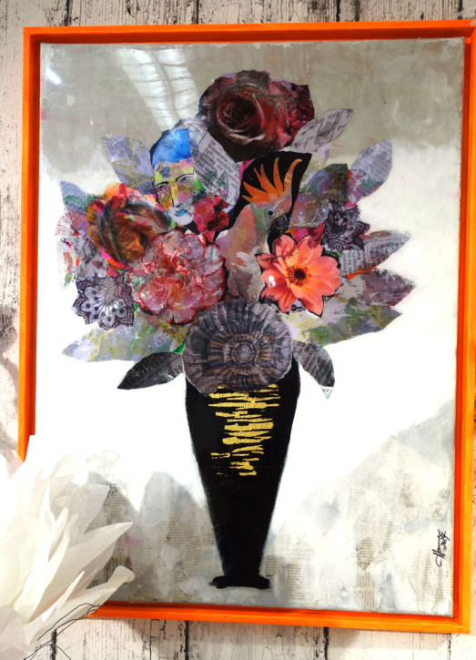 Vase m Blumen 60x80cm